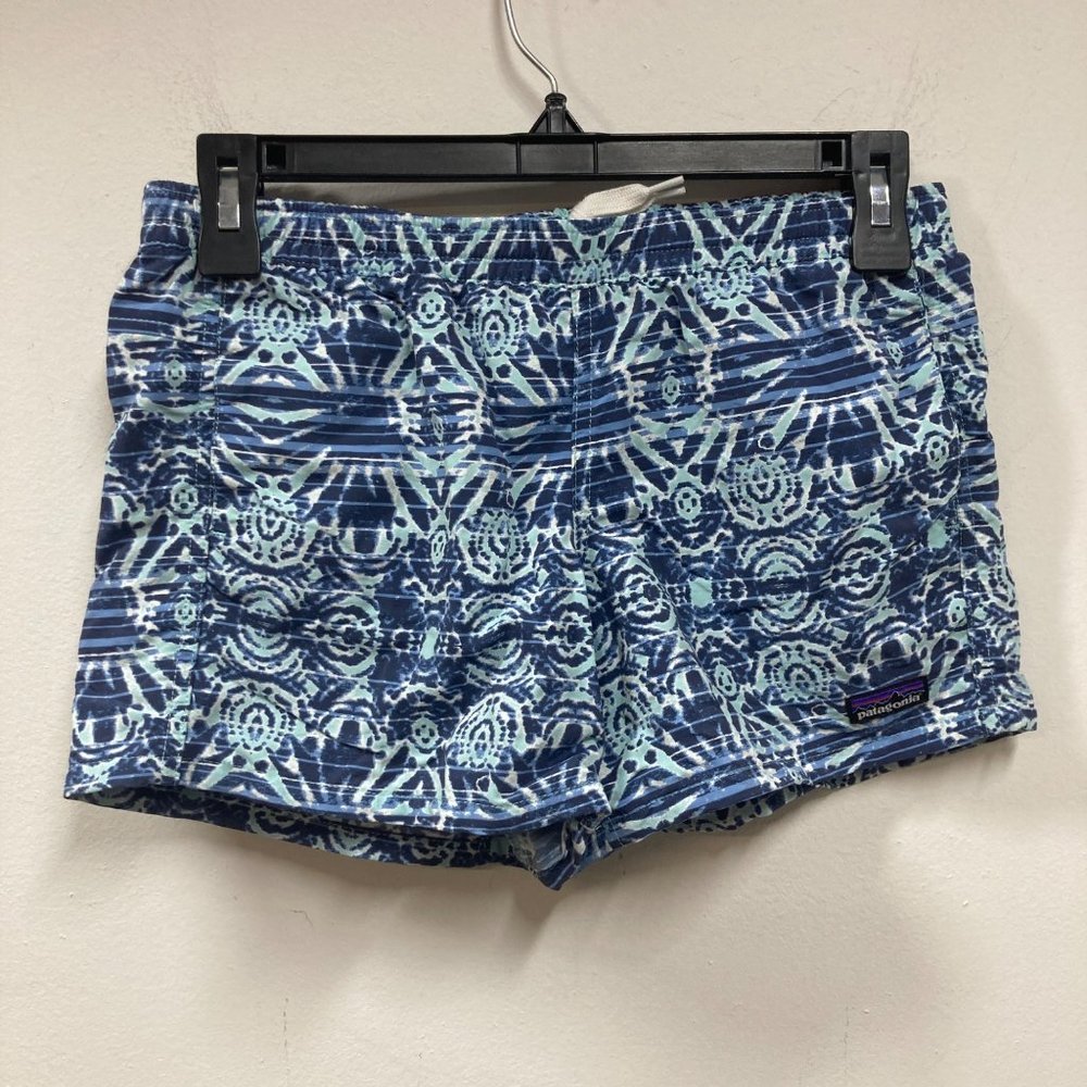 Patagonia blue white printed water shorts XL